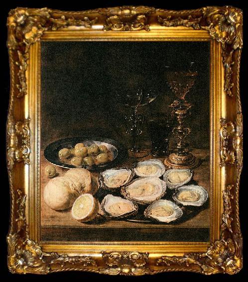 framed  Alexander Adriaenssen with Oysters, ta009-2